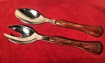 Wmf Cromargan Germany, 2PC Serving Set Fork/spoon Stainless/wood Williams-sonoma. Fixed Price $34.90.