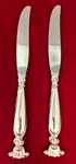 Romance Of The Sea By Wallace Sterling Silver 9-7/8'' 2 Pc Set Dinner Knives. Fixed Price $254.05.