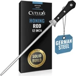 Cutluxe Honing Rod, Sharpening Steel For Kitchen Knives 12". Fixed Price $40.06.