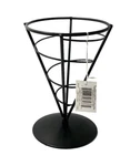 Set Of Tablecraft AC57 Vertigo Round Black Appetizer Wire Cone Basket. Fixed Price $49.00.