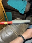 Norton 14" Sharpening File Coarse Red Handle JD-2. Fixed Price $15.00.