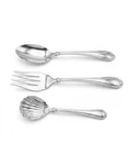 Lenox Chandelle Stainless Serving Lot 3 Pc Hostess Set Meat Fork Sugar Spoon. Fixed Price $22.00.