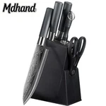 Mdhand 7 Pieces Knife Set With Block High Carbon Steel Forged Chef Knives. Fixed Price $21.84.