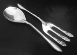 Bruce Fox Wilton Armetale 1976 Asparagus Salad Server Fork & Spoon Aluminum 14. Fixed Price $41.65.