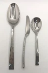 Donna Karan Lenox Ascend 3 Piece Serving Hostess Set 18/10 Stainless Flatware. Fixed Price $29.74.