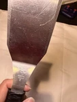 The Pampered Chef Large Serving Spatula #2626 Heavy Duty Stainless Steel Flipper. Fixed Price $10.00.