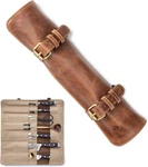 Angus Stoke Buffalo Leather Knife Roll 14-SLOT Chef Bag Brow. Fixed Price $63.99.