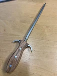 De Alpha Series 12" Forged Sharpening Steel D' Artagnan Olivewood Handle. Fixed Price $185.00.