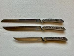 Pageant Harvest Pattern Stainless Steel Knives Set Of 3. Fixed Price $9.99.