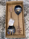 Cambridge Silversmiths Thirstystone Oak Leaf Salad Servers. Fixed Price $15.19.