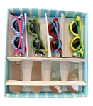 New Box Of 4 Sunglasses Cheese / Condiment Spreaders Stainless Steel Summer Fun. Fixed Price $19.99.