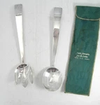 Vintage Silversmiths Sun Glo Silverplate Salad Server Set-vn. Fixed Price $49.99.