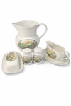 Studio Nova Homecoming Stoneware 7-PC Hostess Set + Pitcher Mint W/ Box. Fixed Price $75.00.
