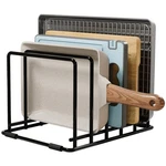 Kitchen Organizer And Pot Rack, 5-SLOT Steel Holder For Thin Pans, Baking.... Fixed Price $29.55.