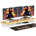 Dual Riser, 39 Inch Large Wood Stands For 2 Monitors, D.... Fixed Price $61.13.