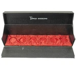 Vintage Empty Black/red Towle Sterling 6 Coridal Shot Glasses Set Display Box. Fixed Price $7.99.