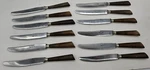 Vintage 12 Rustfri Solingen Wood Handle Butter Knives Knife Mcm La Mouette. Fixed Price $19.99.