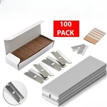 100 Pcs Razor Blades Single Edge Extra Sharp Heat Treated Safety Knife Scrapers. Fixed Price $6.66.