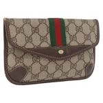 Gucci Gg Supreme Web Sherry Line Pouch Pvc Beige Red 014 89 5205 Auth BAZ563. Fixed Price $244.40.