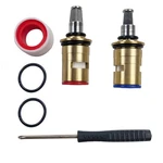 Chicago 1-099XKJKABNF & 1-100XKJKABNF Ceramic 1/4-TURN Cold Hot Cartridge Kit. Fixed Price $26.90.