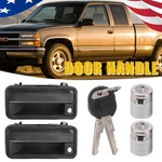 Metal Exterior Door Handle W/ Lock Cylinder Fit 1988-2000 Chevy Gmc C1500 C2500. Fixed Price $21.55.