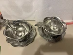 Fleur-de-lis Condiment Server 6 Pc Set, Arthur Court Designs. Vintage Pewter. Fixed Price $60.00.