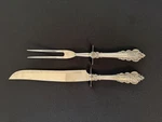 Frank M. Whiting Sterling Silver Carving Set Knife & Fork Botticelli 13.5". Fixed Price $85.00.