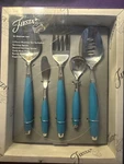 Fiesta Vintage Peacock Five Piece Hostess Set For Serving Flatware Blue New. Fixed Price $45.00.