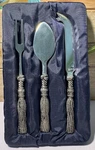 Vintage Silea France Silver Plated 3-PIECE Cheese Serving Set Tassel Handle. Fixed Price $22.00.