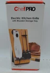Chef Pro Serrated Carving Electric Knife Wooden Storage Tray EK66185 New Nib. Fixed Price $29.95.
