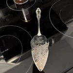 Vintage Silver Plated Cake Server- Engraved Happy Holidays. Fixed Price $24.50.