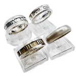 Set Of 4 Lot Bundle Tiffany & Co. Atlas Knife Edge 1837 Silver 925 Ring Auth. Fixed Price $399.00.