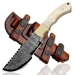 Ottoza Handmade Damascus Hunting Knife With Sheath - Fixed Blade Camping & Su.... Fixed Price $64.62.