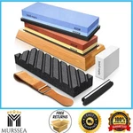 Complete Knife Sharpening Stone Set Dual Grit Whetstonr With Leather Strop. Fixed Price $36.99.