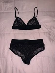 Gucci Black Lingerie Set Panties Gg Logo Size M Brand New Wt. Fixed Price $550.00.
