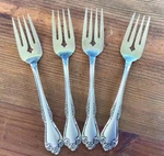 Oneida Ltd Wm Rogers Salad Dessert Forks Deluxe Mansfield Stainless Set Of 4. Fixed Price $10.13.