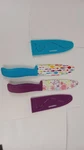 Farberware 2PC Chef Knife Set Floral Print Sheaths Used Kitchen. Fixed Price $14.99.