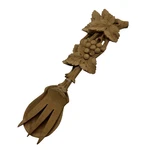 Vintage Wooden Fork & Spoon Set Hand Carved Raw Finish Grape Leaves 9.5" Wall. Fixed Price $11.98.