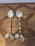 Rare Autumn Vine Salad Servers By William Sonoma Limited Quantities. Fixed Price $48.99.