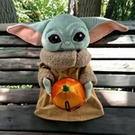 Halloween Gemmy Star Wars The Mandalorian Child Porch Greeter With Pumpkin. Fixed Price $22.99.