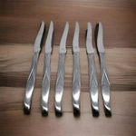 Set 6 Nasco Flamingo Montego Steak Knives - Stainless Steel, Gloss Finish, Mc. Fixed Price $28.00.