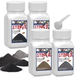 Rock Tumbler Set 4 Step Tumbling Media (coarse, Medium Grit, Pre-polis.... Fixed Price $27.45.