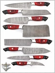 G16RED- Professional Kitchen Knives Custom Made Damascus Steel Pcs Profess.... Fixed Price $150.74.