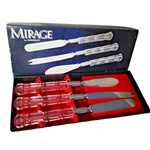 Vintage Mirage By Robinson Acrylic Party Time Set Knives Japan Serving Cheese. Fixed Price $9.75.