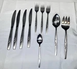 Oneida Will Wisp" Serving Pieces + Forks Knives Spoon 10 Pc Stainless Steel. Fixed Price $59.99.