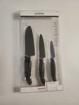 *3-KNIVES* Kyocera Advanced Ceramic Kitchen Knife Set Santoku Black. Fixed Price $90.00.