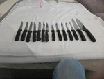 14 Pc Kitchen Knife Lot Farberware Super Chef Steak Utility. Fixed Price $18.00.