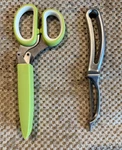 Kitchen Prep Bundle Cia Masters Y-peeler & Jenaluca 5-BLADE Herb Shears Used. Fixed Price $16.95.