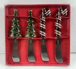 Ashleigh Manor Spreaders Christmas Tree Candy Cane Rhinestones Enamel Set Of 4. Fixed Price $17.88.