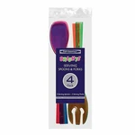 1 Party Essentials 9.5IN. Serving Fork & Spoon-assorted Neons 4 Ct.. Fixed Price $10.28.